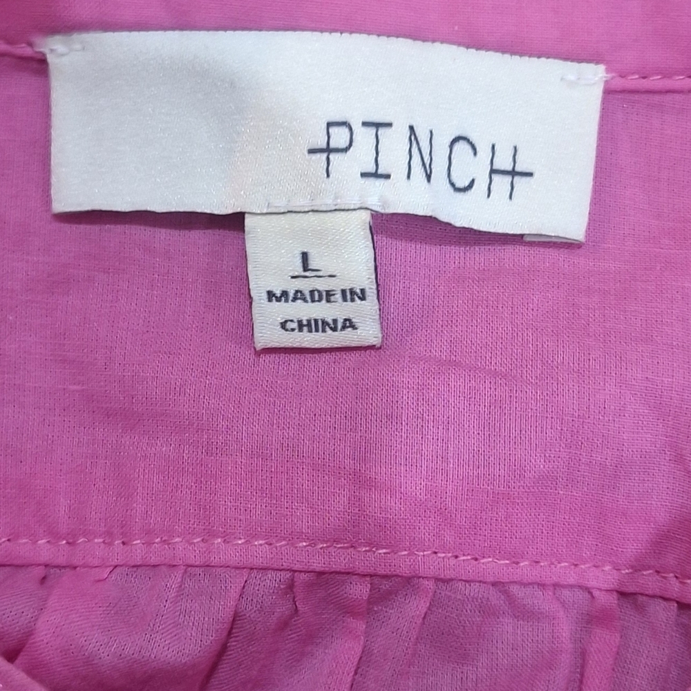 Pinch Pink Puff Sleeve Mini Dress Sz. L #2002 - Picture 4 of 7